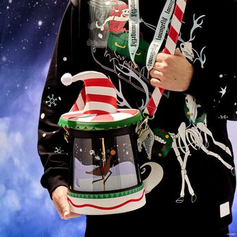 The Nightmare Before Christmas Candy Cane Carousel Spinning Figural Crossbody Bag, Image 2